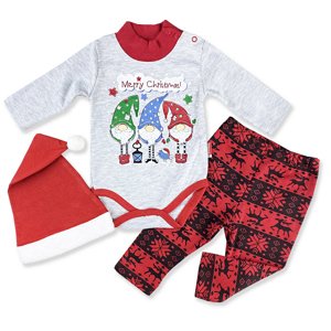 Pabbuc baby 3dielny set pre bábätká - Vianoce, Škriatkovia veľkosť: 80 (9-12m)