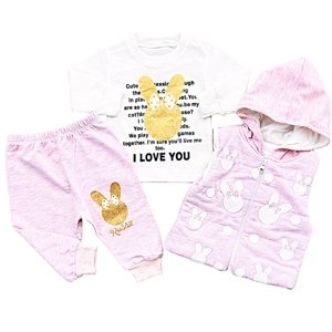 Baby 3dielny detský set pre bábätká- Zajačik veľkosť: 74 (6-9m)