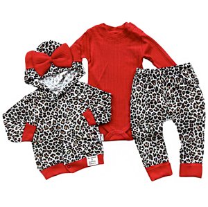 Baby 3dielny detský set pre bábätká- Leopard veľkosť: 74 (6-9m)