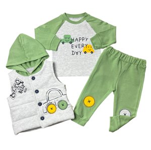 Baby 3dielny chlapčenský set pre bábätká - Beep veľkosť: 74 (6-9m)