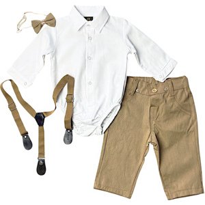EF Kids 4dielny elegantný set pre bábätká-Móda, Orieškovo hnedá veľkosť: 80 (9-12m)