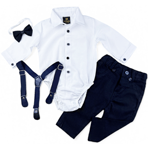 EF Kids 4dielny set pre bábätká- Móda, klasik tmavomodrý veľkosť: 68 (4-6m)