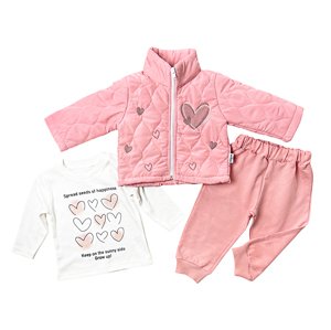 Baby Súprava pre bábätká s prechodnou bundou - Srdiečko veľkosť: 80 (9-12m)