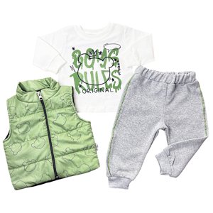 Baby 3dielny detský set - Boys, zelený veľkosť: 74 (6-9m)