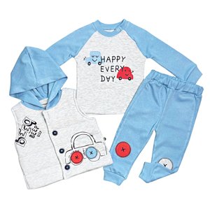 Baby 3dielny chlapčenský set pre bábätká - Beep veľkosť: 74 (6-9m)