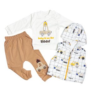Baby 3dielny set pre bábätká - Auto veľkosť: 74 (6-9m)