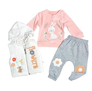 Baby 3dielny set pre bábätká - Zajko veľkosť: 74 (6-9m)