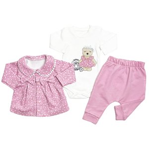 Baby 3dielny dievčenský set pre bábätká-Medvedica veľkosť: 3-6 mes.