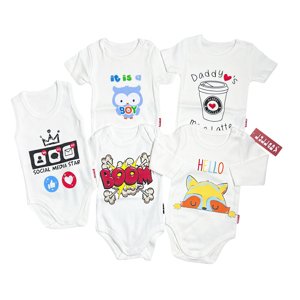 LULLABY Detské body 5KS, čislo 56/62 veľkosť: 56-62