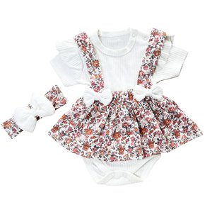 Baby 3-dielny letný set pre bábätká – Kvety veľkosť: 9-12 mes.