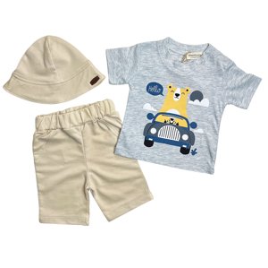 Baby 3-dielny letný set pre bábätká – Hello veľkosť: 74 (6-9m)