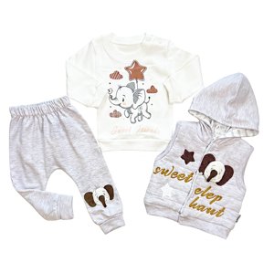 Baby 3dielny detský set - Slon veľkosť: 80 (9-12m)