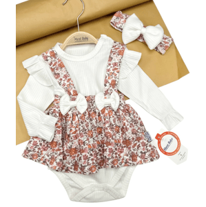 Baby 3-dielny set pre bábätká – Kvety veľkosť: 3-6 mes.