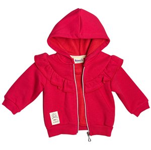 Miniworld Mikina pre bábätká- Happy, červená veľkosť: 74 (6-9m)