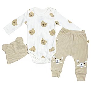 Max 3-dielny set pre bábätká - Macko veľkosť: 80 (9-12m)