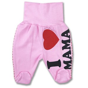 BABY´S WEAR Kojenecké polodupačky - Mama, ružové veľkosť: 74 (6-9m)