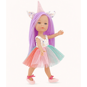 MilinkoDolls Realistická španielska bábika- Balerína Unicorn, 35 cm