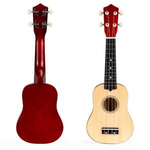Drevená hnedá ukulele gitara pre deti