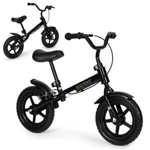 Čierny balančný bicykel pre deti