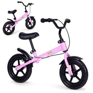 Ružový balančný bicykel pre deti