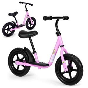 Detský balančný bicykel ružovej farby