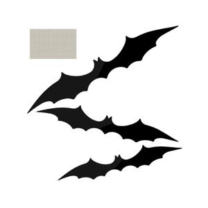 Sada veľkých halloweenských netopierov - 3 ks