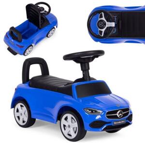 Detské modré auto MERCEDES s interaktívnym volantom