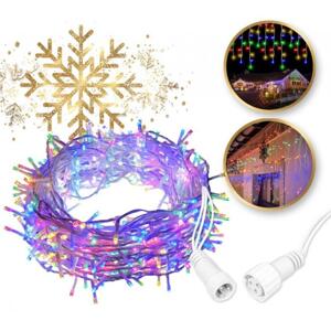 Farebné vianočné LED cencúle - 500 LED
