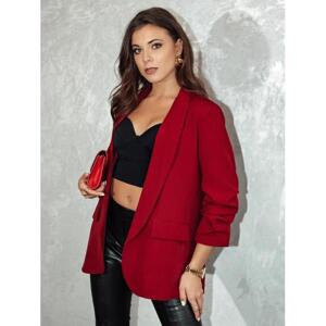 Elegantné dámske sako červenej farby PY0112