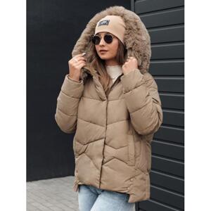Béžová zimná dámska bunda TY4673