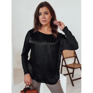 Oversize dámska blúzka čiernej farby RY2668
