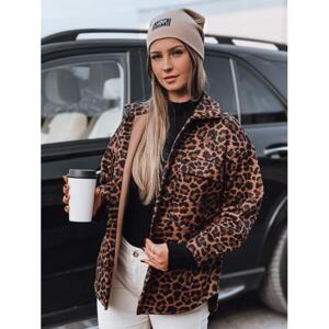 Dámska oversize bunda s leopardím vzorom TY4760