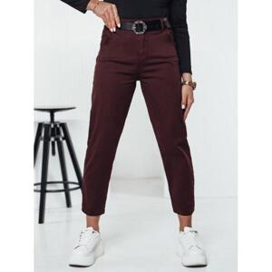 Bordové dámske chinos nohavice UY2273