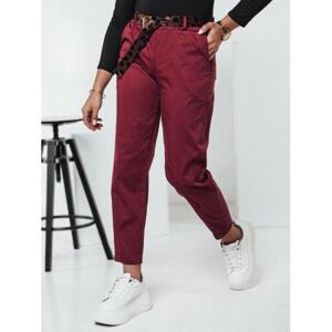 Bordové dámske chinos nohavice UY2261