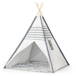 Sivo-biely stan teepee pre deti v zľave