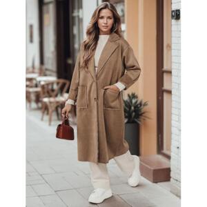Béžový dámsky oversize kabát NY0694
