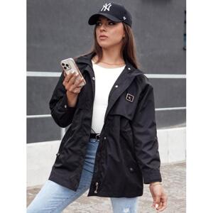 Dámska jarná parka v čiernej farbe TY4388