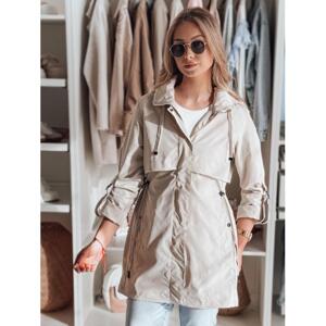 Biela dámska prechodná parka TY4787