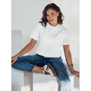 Dámske biele tričko s nápisom WOMAN RY2555