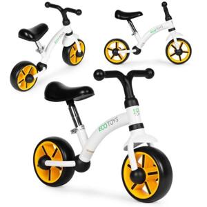 Čierno-biely balančný bicykel pre deti