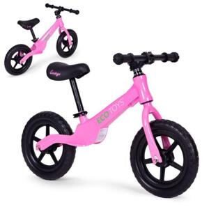 Detský ružový balančný bicykel vo výpredaji