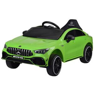 Detské zelené elektrické auto Mercedes AMG CLA 45s