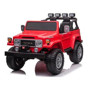 Červené elektrické auto Toyota Land Cruiser pre deti