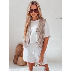 Dámske voľné biele šortky SY0444