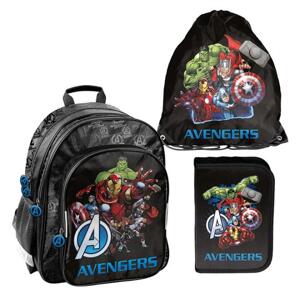 3-dielny školský AVENGERS set batohu, vrecka a peračníka