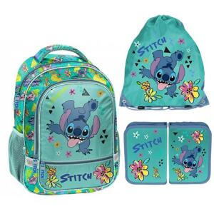 3-dielny školský STITCH set batohu, vrecka a peračníka